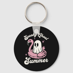 Spooky Ghoul Summer Niedlich Ghost Flamingo Summer Schlüsselanhänger