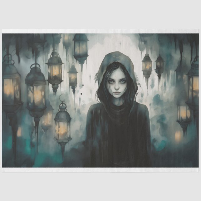 Spooky Girl 2 Decoupage Paper Seidenpapier (Vorderseite)