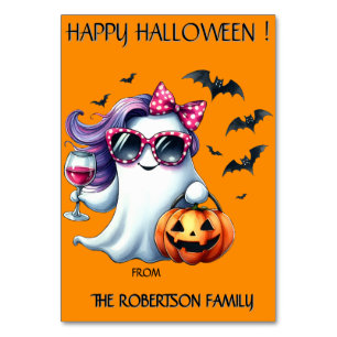 Spooky Girly Ghost Halloween Tischnummer