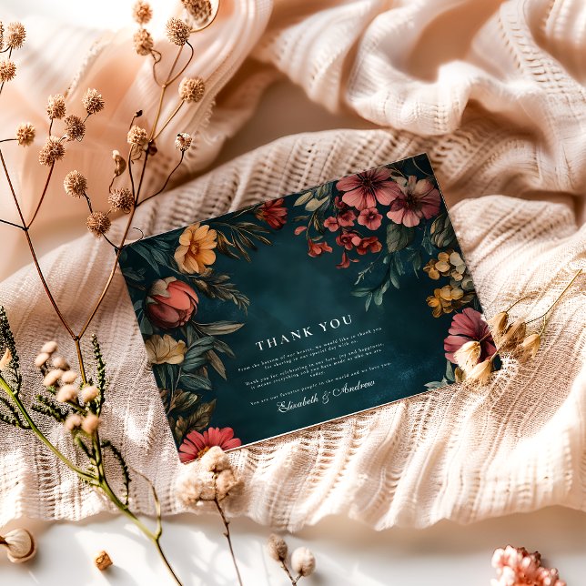 Spooky Glam Wedding Dankeskarte (Von Creator hochgeladen)