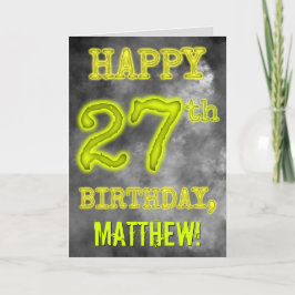 Spooky Glows Aura sehen "GLÜCKLICH 27. GEBURTSTAG" Karte