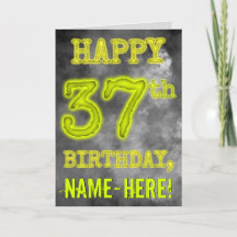 Spooky Glows Aura sehen "GLÜCKLICH 37. GEBURTSTAG"