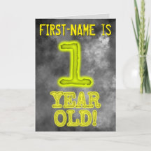 Spooky glühende Aura aussehen "1 JAHR ALT!" + Name