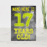 Spooky glühende Aura Look "17 JAHRE ALT!" + Name
