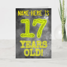 Spooky glühende Aura Look "17 JAHRE ALT!" + Name Karte