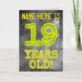 Spooky glühende Aura Look "19 JAHRE ALT!" + Name Karte