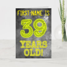 Spooky glühende Aura Look "39 JAHRE ALT!" + Name
