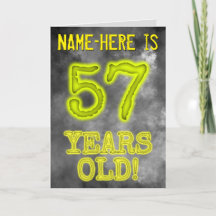Spooky glühende Aura Look "57 JAHRE ALT!" + Name