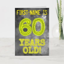 Spooky glühende Aura Look "60 JAHRE ALT!" + Name