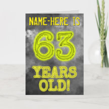 Spooky glühende Aura Look "63 JAHRE ALT!" + Name