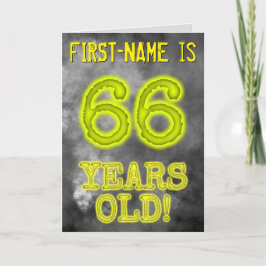 Spooky glühende Aura Look "66 JAHRE ALT!" + Name Karte