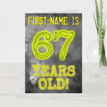 Spooky glühende Aura Look "67 JAHRE ALT!" + Name
