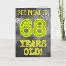 Spooky glühende Aura Look "68 JAHRE ALT!" + Name