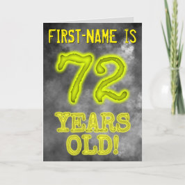 Spooky glühende Aura Look "72 JAHRE ALT!" + Name Karte