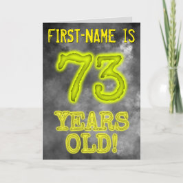 Spooky glühende Aura Look "73 JAHRE ALT!" + Name Karte