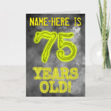 Spooky glühende Aura Look "75 JAHRE ALT!" + Name