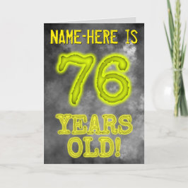 Spooky glühende Aura Look "76 JAHRE ALT!" + Name Karte