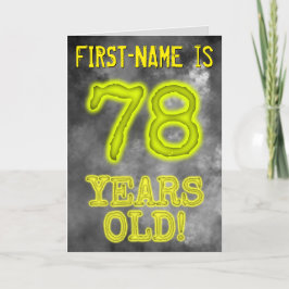 Spooky glühende Aura Look "78 JAHRE ALT!" + Name Karte