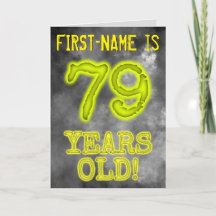 Spooky glühende Aura Look "79 JAHRE ALT!" + Name