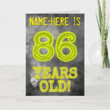 Spooky glühende Aura Look "86 JAHRE ALT!" + Name