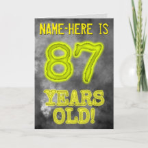 Spooky glühende Aura Look "87 JAHRE ALT!" + Name