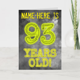 Spooky glühende Aura Look "93 JAHRE ALT!" + Name Karte
