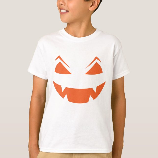 Spooky glühende Kürbislaterne Kid's Halloween T-Shirt (Vorderseite)