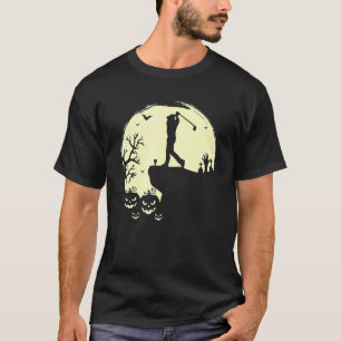 Spooky Golfing Halloween Golf Full Moon Beängstige T-Shirt