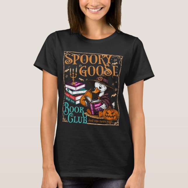 Spooky Goose Book Club Funny Shirt (Vorderseite)