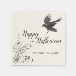 Spooky Gothic Halloween | Black Raven Serviette