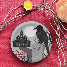 Spooky Gothic Halloween Papierplatte Pappteller