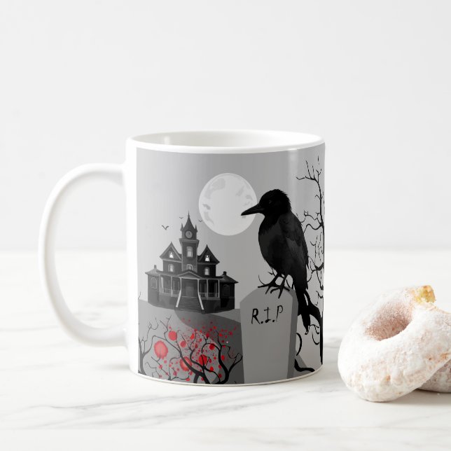 Spooky gothic halloween Tasse (Mit Donut)