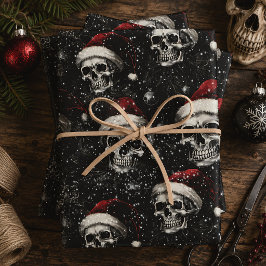 Spooky Gothic Weihnachtskulls Geschenkpapier Set