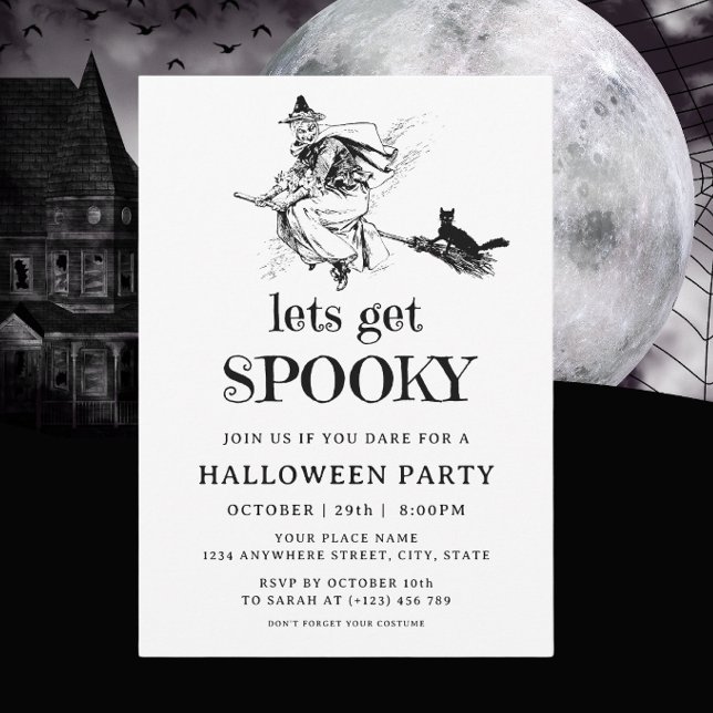 Spooky Gothic Witch Adult Halloween Kostüm Party Einladung (Von Creator hochgeladen)