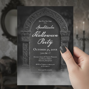 Spooky Grabstein & Fog Halloween-Party Einladung