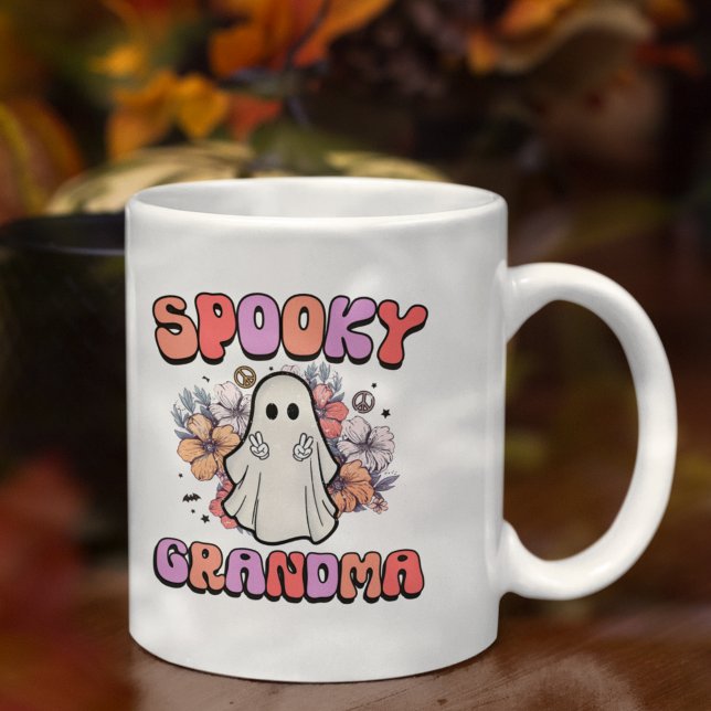 Spooky Grandma,Funny Halloween Ghost Kaffeetasse (Von Creator hochgeladen)