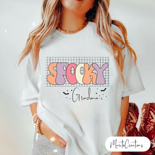 Spooky Grandma, Halloween Grandma,Retro Gradma,  T-Shirt (Von Creator hochgeladen)