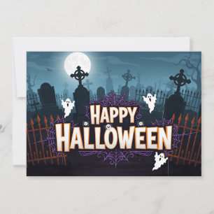 Spooky Graveyard Halloween Einladung