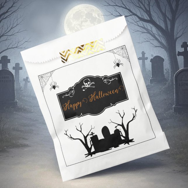 Spooky Graveyard Halloween Geschenktütchen (Spooky Graveyard Halloween Favor Bag)
