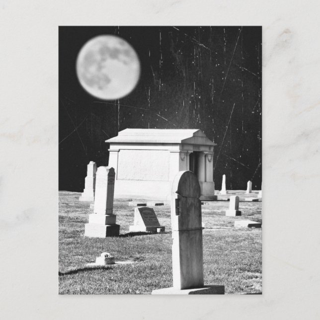 Spooky Graveyard Postcard Postkarte (Vorderseite)