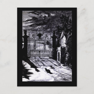 Spooky Graveyard-Szene Halloween-Karte Postkarte