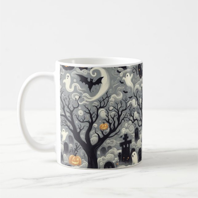Spooky Graveyard-Tasse Kaffeetasse (Links)