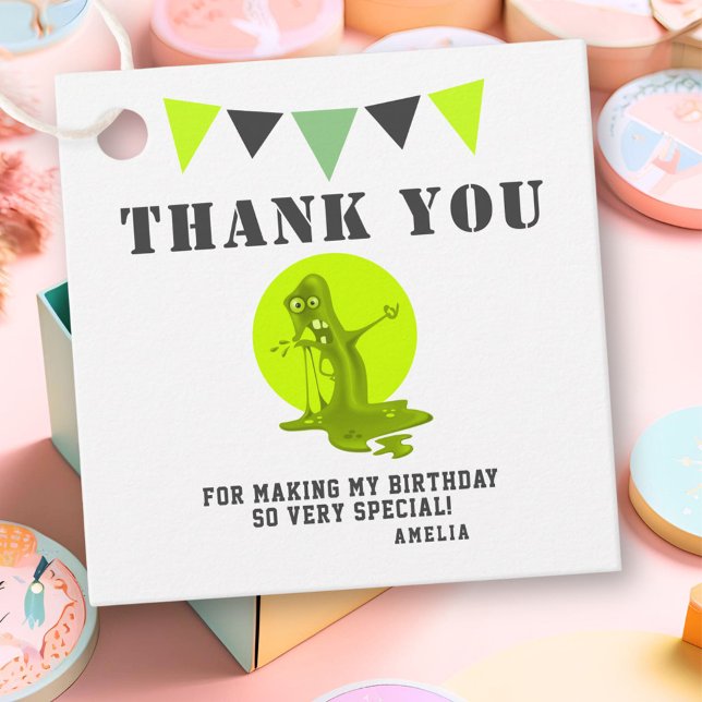 Spooky Green Slime Monster Vielen Dank Geschenkanhänger (Von Creator hochgeladen)