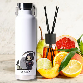 Spooky Grim Sensenmann Graveyard Crow Gothic Hallo Trinkflasche