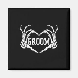Spooky Groom Skeleton Hands Halloween Verlobung W Magnet