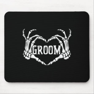 Spooky Groom Skeleton Hands Halloween Verlobung W Mousepad