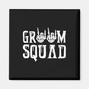 Spooky Groom Squad Gothic Wedween Bachel Magnet