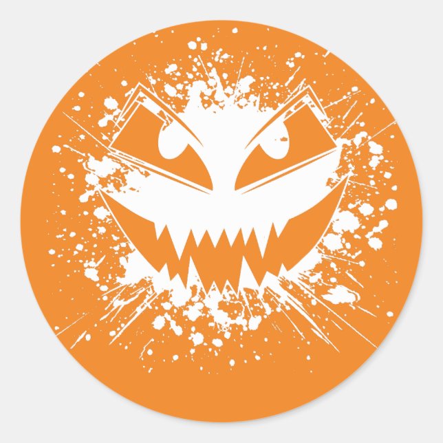 Spooky Grunge Jack-O'-Lantern Sticker (Vorderseite)