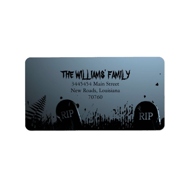 Spooky Halloween Adressaufkleber (Vorne)