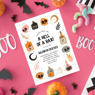 Spooky Halloween Adulls Kostüm & Cocktails Party Einladung